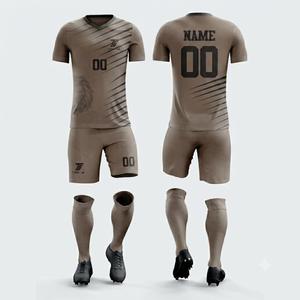Conjunto de Uniforme de Fútbol Estampado de Última Moda para Adultos, Manga Corta, Secado Rápido, Uniforme de Fútbol de Alta Calidad con Nombre de Equipo Personalizado - Product Image 2