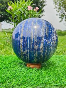 Sphère de cristal de lapis-lazuli naturelle polie, pierre précieuse de guérison, boule de Reiki, méditation des chakras, décoration de la maison, cadeau - Product Image 1