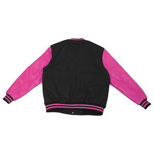 Service OEM personnalisé – Blouson de baseball vintage pour homme avec manches en polyester/coton et patchs brodés rayés sur le devant – Collection Automne/Hiver - Product Image 6