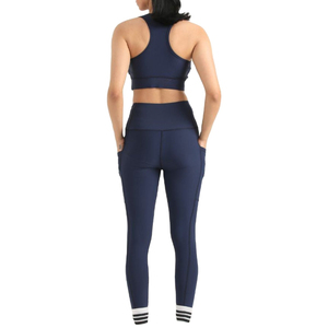 Nouvel ensemble de yoga 2 pièces personnalisé avec logo, écologique, pour femmes, séchage rapide, extensible dans les quatre sens, taille élastique - Product Image 2