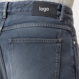 Custom Mens Straight Leg <b>Jeans</b> Washed Denim Pants Mid Rise Regular Fit Clean Vintage Fade for Casual <b>Work</b> Daily Wear - Product Image 4