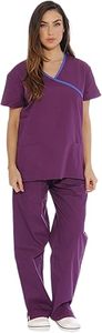 Ensemble de blouses et pantalons d'infirmière pour femmes, col en V, tissu sergé extensible respirant, uniformes d'infirmière par Waseem Impex - Product Image 4