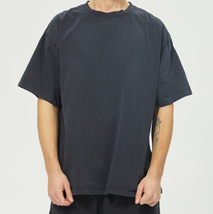 Men's Clothing <b>T</b>-<b>shirts</b> Oversized 260g 100% Cotton Heavy Knit Wash Plus Size Summer Tshirt for Men <b>Teenager</b> OEM Mens Tshirt - Product Image 2