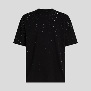 Camiseta de Algodón con Diseño de Diamantes de Imitación, Último Modelo, Venta al por Mayor, Camisetas de Verano, Estilo Urbano, Camisetas con Logotipo Personalizado - Product Image 5