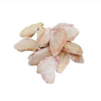 Ailes de poulet congelées brutes de qualité supérieure, pour peaux blanches uniquement, fraîches et congelées, mi-entailles