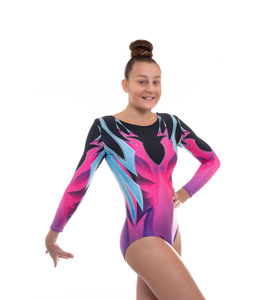 Justaucorps en coton à manches longues pour femmes et filles, avec paillettes et taille élastique, pour la danse latine, la gym et l'entraînement - Product Image 6