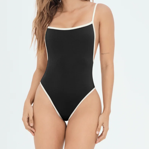 Maillot de bain de haute qualité, écologique, de créateur, une pièce, dos nu, taille haute, bikini - Product Image 2