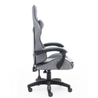 Chaise de jeu pour ordinateur de style racing avec appui-tête et soutien lombaire pour les joueurs d'e-sport, chaise de jeu réglable en tissu