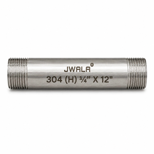 ข้อต่อเกลียวสแตนเลส 304 คุณภาพสูง ขนาดเส้นผ่านศูนย์กลาง 1/4 นิ้ว ความยาว 12 นิ้ว ข้อต่อแบบตัวผู้ สำหรับท่ออุตสาหกรรม - Product Image 1