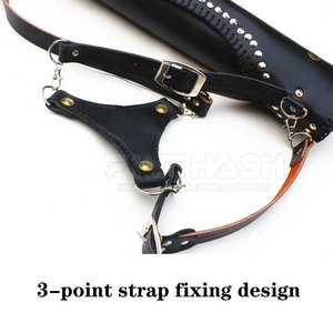 Handmade Leather Archery <b>Quiver</b> Strong Durable Build Adjustable Shoulder Belt Lightweight Outdoor Hunting Practice Gear For Men - Product Image 4