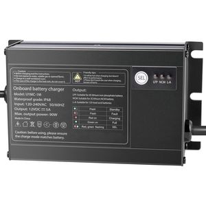 Caricabatterie Marino 12V per Imbarcazioni, Impermeabile IP68, 5A, Intelligente per Batterie agli Ioni di Litio - Product Image 1
