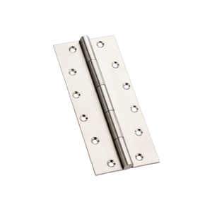 Charnière plate de porte robuste en acier inoxydable poli de qualité supérieure, 8 trous, résistante à la rouille, épaisseur 3 mm, poids 350 g pour portes - Product Image 1