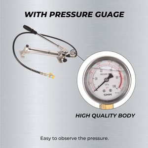 Pompe hydraulique manuelle à simple action CP-700 avec manomètre, pompe hydraulique manuelle - Product Image 3