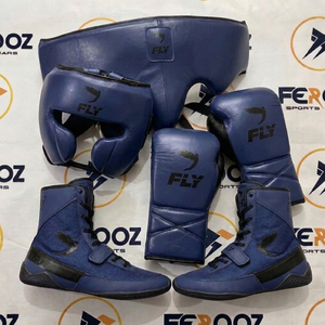 Kit de Entrenamiento de Kickboxing Elite con Vendas de Mano Estilo Competición, Protector de Cabeza, Protección Corporal, Protectores de Tibia y Zapatos de Combate - Product Image 5
