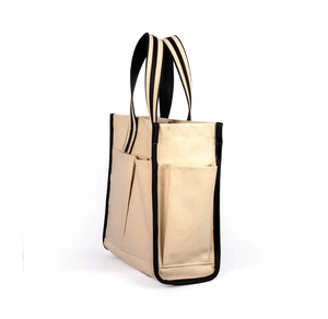 Sac fourre-tout en toile de coton robuste personnalisé, grande taille, fermeture à glissière, logo imprimé/brodé sur mesure, sac réutilisable écologique - Product Image 5