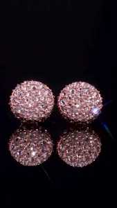10mm Inverted Moissanite <b>Stud</b> Cluster Earrings D Color VVS1 Round Cut <b>Silver</b> Solid 10K Real Rose Gold Hip Hop Earrings Wholesale - Product Image 2