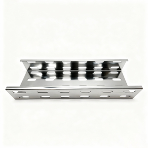 Canaux de câblage en acier perforé de type cheminée pour usage industriel avec hauteur de rail latéral de 50 à 200 mm et plusieurs finitions de surface - Product Image 6