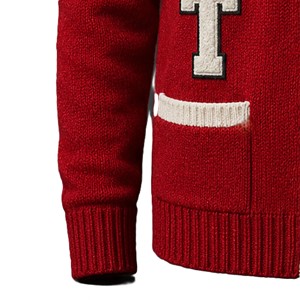 Custom Red White DS Sorority Women's Acrylic Knitted V-Neck <b>Long</b> Sleeve Breathable <b>Cardigan</b> Button Customizable Colors - Product Image 5