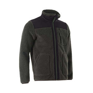 Veste décontractée unisexe en polaire sherpa avec logo camouflage personnalisé OEM, fermeture éclair intégrale, imperméable, séchage rapide, chaude, pour l'automne et les activités de plein air - Product Image 5