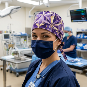 Nuevo Gorro Quirúrgico Estampado para Uniforme Médico de Hospital, Gorro Quirúrgico de Fábrica OEM para Cabello Largo, Gorro 100% Algodón para Enfermera y Doctor - Product Image 5