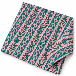Tela de Voile de Algodón Peinado Estampada a Mano Pinksa Fashion, 60S60S, 90 GSM, Ligera, con Patrón Floral, Ancho de 43/44 Pulgadas - Product Image 1
