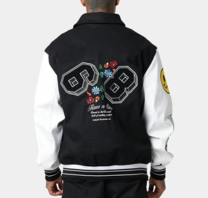 Men's Luxury Embroidered Varsity <b>Leather</b> <b>Jacket</b> Letterman College Style OEM ODM Factory Sample Service Available - Product Image 5