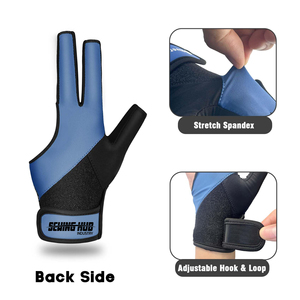 Guante de billar de 3 dedos, cómodo, impermeable, elástico, unisex, accesorios de entrenamiento deportivo para usar guantes de snooker - Product Image 3