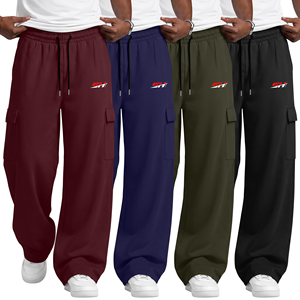 Mens Premium Quality Cargo Sweatpants Soft Fleece Joggers Warm Casual <b>Trousers</b> Comfortable Fit For Winter Daily Wear - Product Image 6