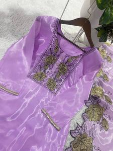 Designer Indian Pakistani Party Wear New Collection Silk Fully Stitched <b>Top</b>-Dupatta Bottom Set Stretchable Reversible - Product Image 5
