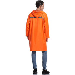 Imperméable à capuche orange personnalisé pour femme, léger, en PU, imperméable, coupe-vent, respirant, grande taille - Product Image 6
