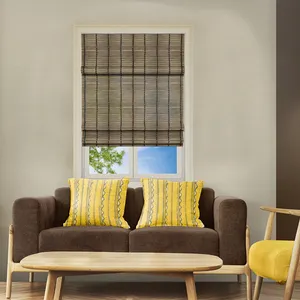 Natural Wood Blinds Fabric Roman Blinds