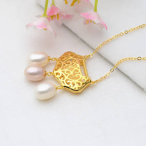 Collar con Colgante de Plata S925 con Cierre de Seguridad de 3 Cuentas, Cadena para Clavícula Infantil, Cuentas de Perlas Múltiples, Componentes de Joyería Vacíos para DIY - Product Image 3