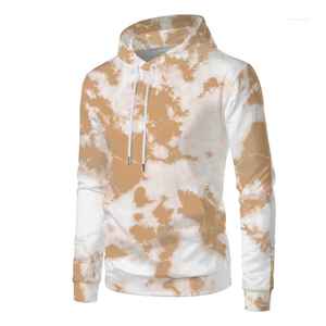 Sweat-shirts à capuche tie-dye haute visibilité pour hommes, 100 % coton, hiver, personnalisables, formels, anti-plis, respirants - Product Image 4