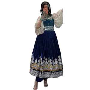 ชุดแต่งงานแบบดั้งเดิมของชาวคูชี อัฟกานิสถาน/ปากีสถาน ขายส่ง คุณภาพเยี่ยม ผ้าลูกไม้โคชี ลายชนเผ่าบันจารา วินเทจ - Product Image 1