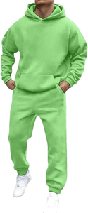 Pull à capuche en polaire vert poussière surdimensionné, respirant, avec encolure croisée et poignets côtelés, style décontracté pour la saison hivernale - Product Image 3