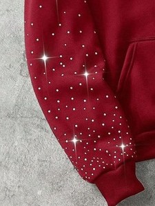 เสื้อฮู้ดสไตล์บลิงประดับเพชรสำหรับผู้ชาย ขายส่ง สีตามสั่ง สวมใส่สบาย ระบายอากาศได้ดี มีซิป ผลิตจากผ้าฝ้าย 100% สำหรับฤดูหนาว - Product Image 3