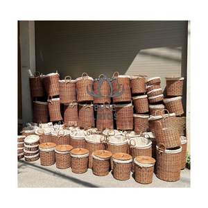 Panier en rotin poli de qualité supérieure 2026 pour hôtels de luxe, 100 % pur fait main, propre, sûr, produit d'approvisionnement de haute qualité - Product Image 1