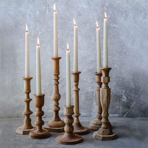 Wooden candle stand with antique finished perfect for gifting or interior <b>decoration</b> in vintage or <b>rustic</b> <b>home</b> BY MULTI CRAFT - Product Image 2
