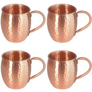 Mug en cuivre traditionnel Moscow Mule avec poignée robuste, articles de bar en gros pour cocktails et bière - Product Image 2