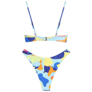 Meilleur ensemble de maillots de bain bikini personnalisés de couleur unie, taille standard, style sexy, vêtements de plage pour femmes - Product Image 2