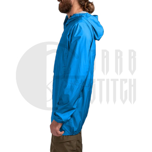 Chaqueta Impermeable Azul con Capucha para Hombre, Cierre de Cremallera, Corte Regular Informal, Exterior de Poliéster, para Primavera - Product Image 5