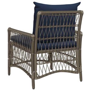 Chaise de jardin en polyrotin gris 60 x 70 x 78 cm - Product Image 6