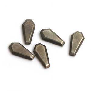 Piedra de pirita natural en forma de ataúd, cuentas de piedras preciosas talladas a mano para la fabricación de joyas, ataúd de momia, figura en miniatura, precio al por mayor. - Product Image 2