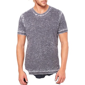 เสื้อยืดคอกลมแขนสั้นสำหรับผู้ชายเสื้อยืดสีพื้นโอเวอร์ไซส์สำหรับผู้ชายซักแบบย้อนยุคออกแบบได้ตามต้องการ - Product Image 4