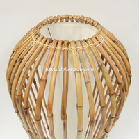 Lampe sur pied LED Pion Guci, ensemble de lampes décoratives en bambou jaune faites à la main pour le salon, la chambre à coucher, la décoration intérieure d'hôtel