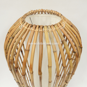 โคมไฟตั้งพื้น LED รุ่น Pion Guci ทำจากไม้ไผ่สีเหลือง งานแฮนด์เมด สำหรับตกแต่งห้องนั่งเล่น ห้องนอน โรงแรม และตกแต่งภายใน - Product Image 5