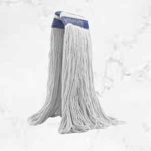 KSR Multi Ply Cotton Yarn Cotton <b>Mop</b> Head Replacement with 3 Top 1" Blue Bands Looped End Design - Product Image 4