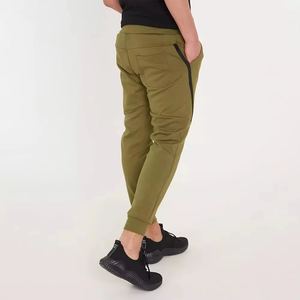 Pantalon décontracté pour homme de qualité supérieure, taille élastique, coupe ample, jambe droite, pantalon de jogging uni en polyester/coton - Product Image 3