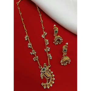 Conjunto de Collar Largo de Perlas con Piedra Pota-10575502RGR - Product Image 1