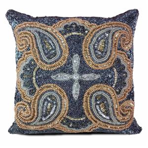 Nouvelle Arrivée Housses de Coussin Carrées Modernes à Motifs Floraux Perlés en Verre, Coussins Décoratifs Faits Main pour Canapé et Fauteuil - Product Image 5